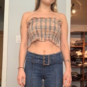 SOLD - Burberry Print Crop Top